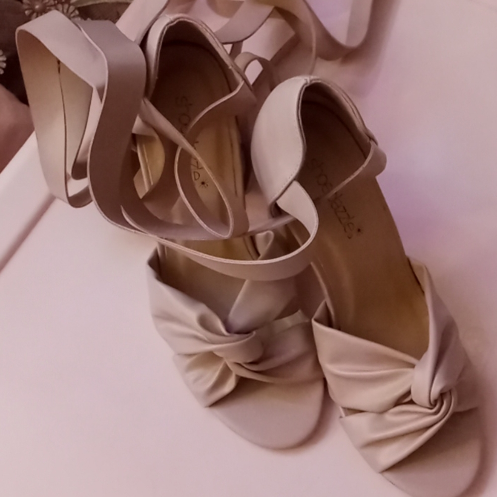 Ankle wrap high heeled sandals